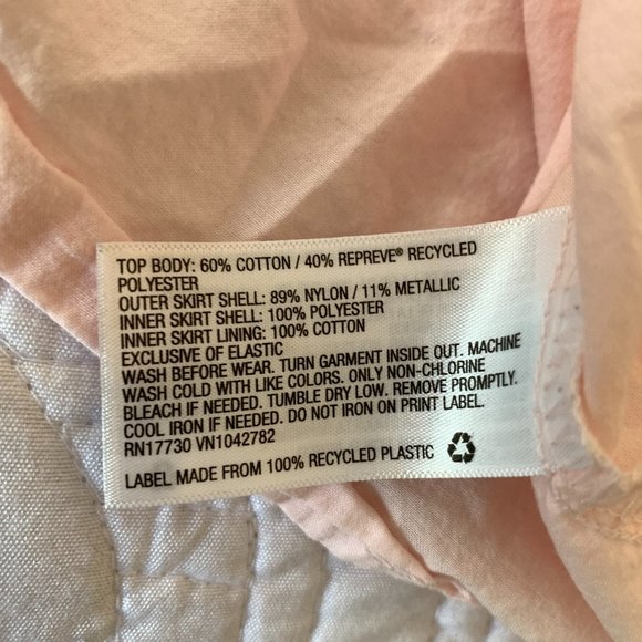 CAT & JACK Girl's Dress, Pastel Pink with Silver Tulle Skirt, Size: XS (4-5) - Picture 7 of 7